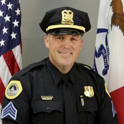 This undated photo provided by the Des Moines Police Department shows Des Moines police Sgt. Anthony "Tony" Beminio, who is one of two Des Moines area police officers shot to death early Wednesday, Nov. 2, 2016. Police say Scott Michael Greene, of Urbandale, Iowa, the man suspected in the killings, surrendered Wednesday to a state Department of Natural Resources officer. (Des Moines Police Department via AP)