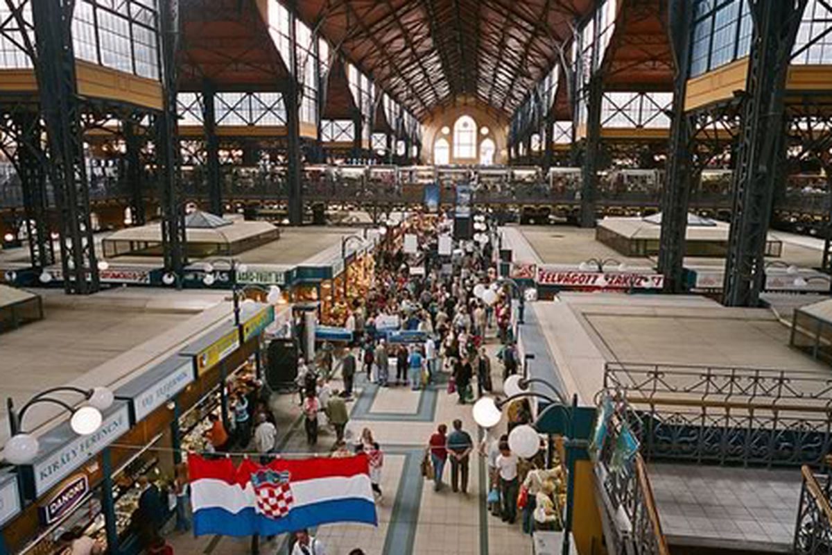 A market in Budapest. 
