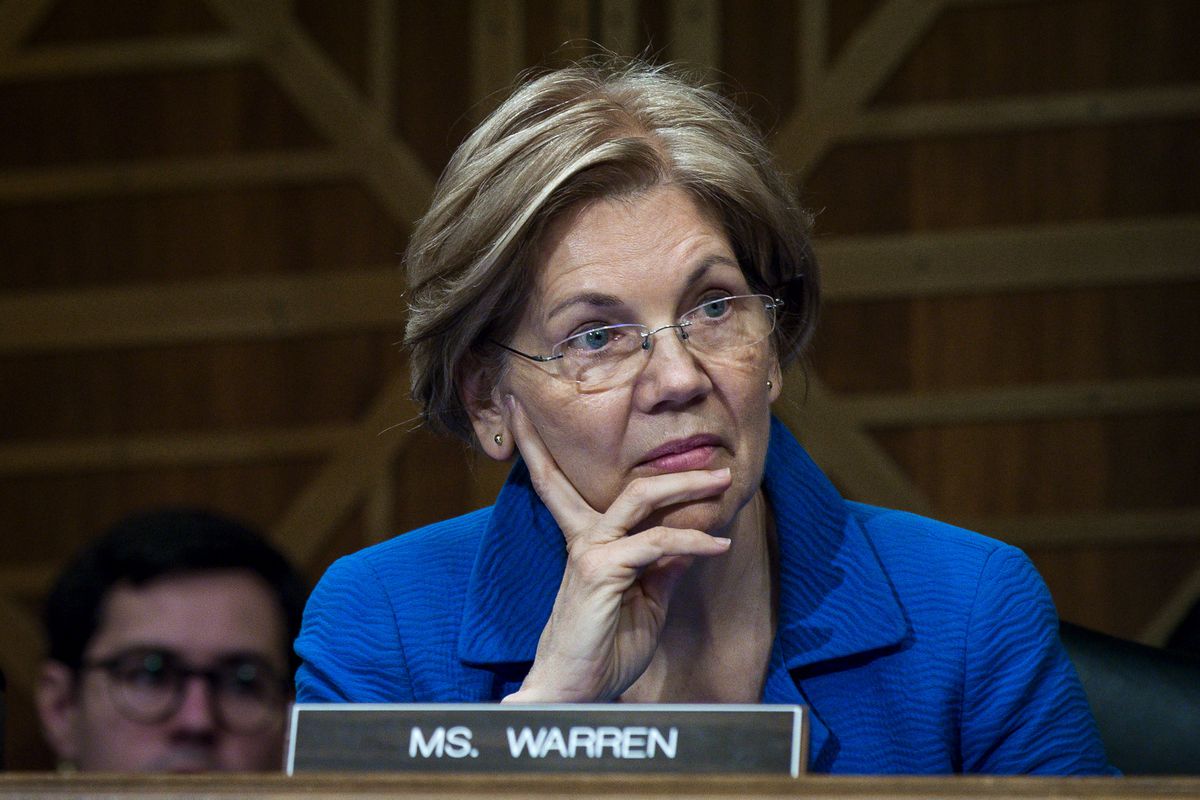 Sen. Elizabeth Warren (D-MA) at a congressional hearing.