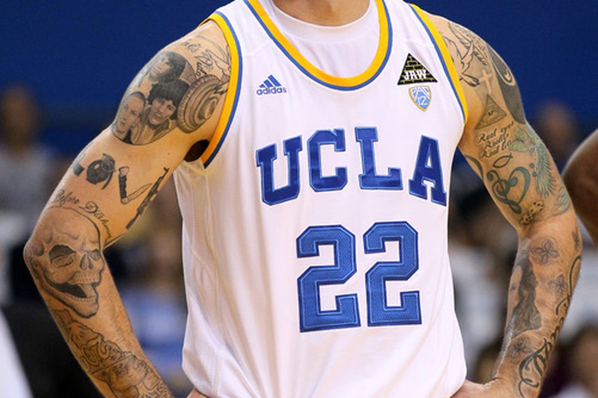 A picture of the last all-conference basketball player to play for UCLA.  There could not be a better symbol of the chaos that follows this team then this.    (Photo by Stephen Dunn/Getty Images)
