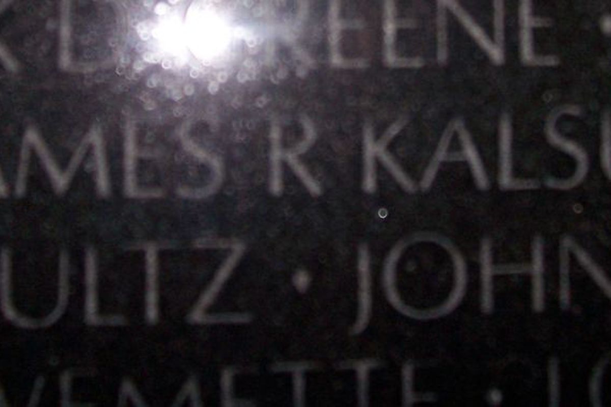 Bob Kalsu's name on the Vietnam Wall in Washington, D.C. Photo by Matt Warren