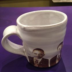Obama mug, $42 at <a href="https://www.facebook.com/pages/PULP-DC/47290477271">Pulp</a>