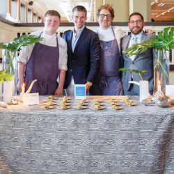 Designer Sam Allen, chef Eric Korsh, and the North End Grill team.