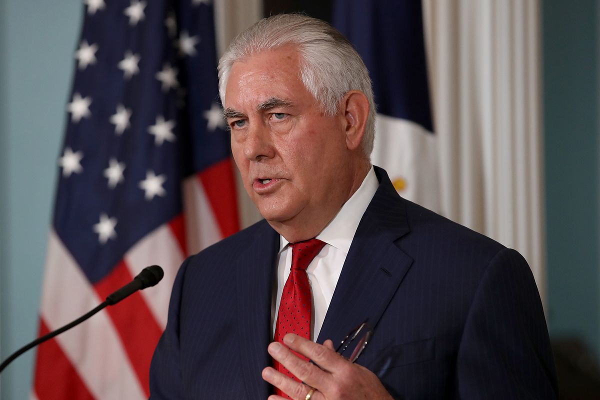 Secretary Of State Rex Tillerson Makes Statement At State Department