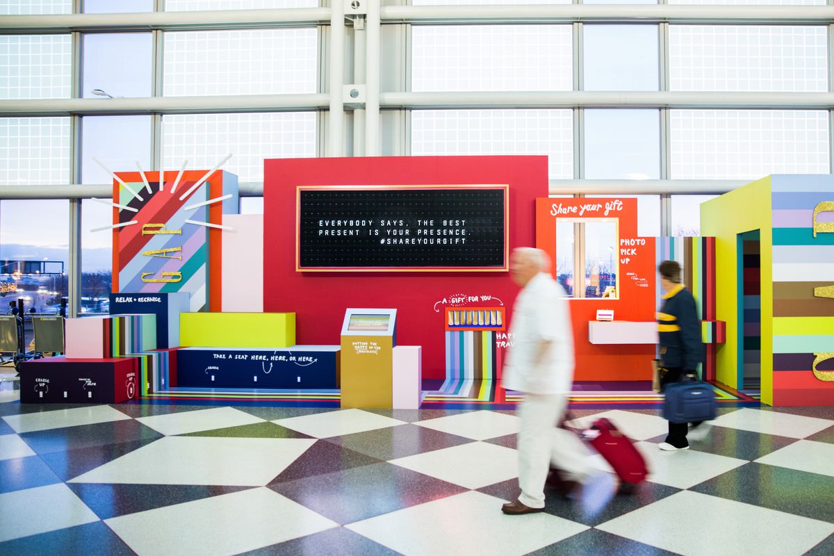 A Gap pop-up event at Chicago O'Hare