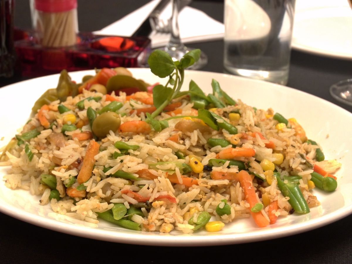 Vegetable rice at The Bash, one of the best value restaurants in north London