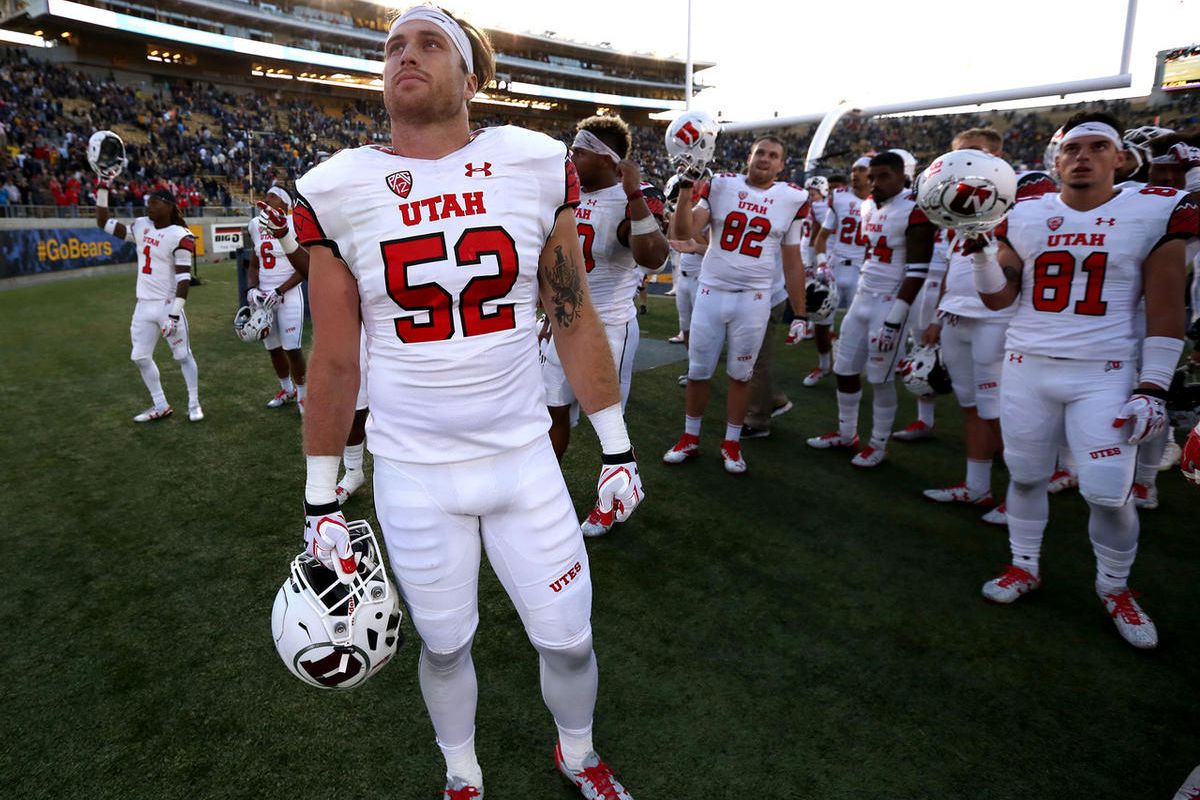 FILE: Utah Utes look up to their fans after losing a football game against the California Golden Bears at the California Memorial Stadium in Berkeley, Calif., on Saturday, Oct. 1, 2016. 