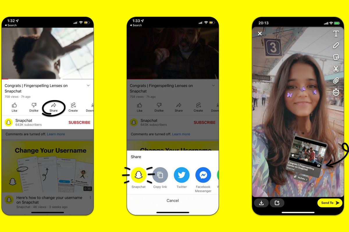 Snapchat permette di condividere video youtube tramite un nuovo sticker