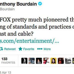 <a href="http://eater.com/archives/2013/04/23/anthony-bourdain-boldly-bites-back-at-fox-news.php">Anthony Bourdain Boldly Bites Back at Fox News</a> 