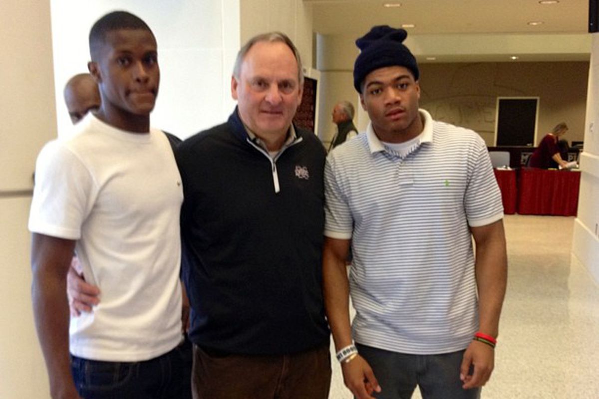 New MSU commit Tolando Cleveland with Donald Gray and Rocky Felker