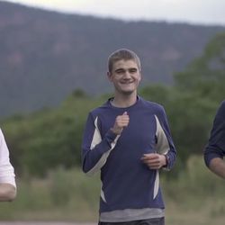 Aaron Jepson, seen here running with family members, has autism and is a member of the LDS Church. His story is among those featured in this year's "Light the World" initiative.
