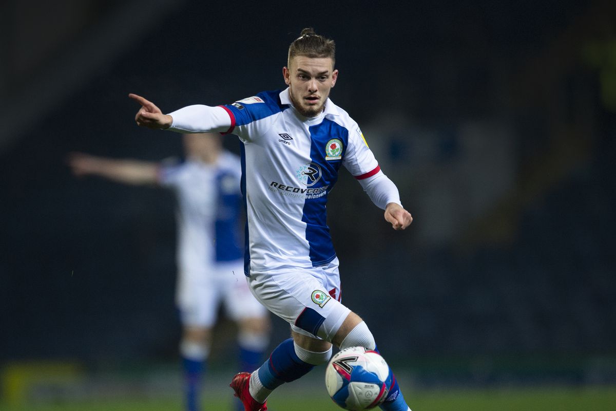 Harvey Elliot points to where he wants to see a teammates’ run in the Sky Bet Championship match between Blackburn Rovers and Middlesbrough at Ewood Park on November 3, 2020 in Blackburn, England.