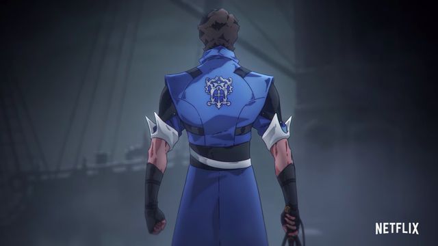 The back of Richter Belmont from a teaser for Castlevania: Nocturne, a new animated series for Netflix