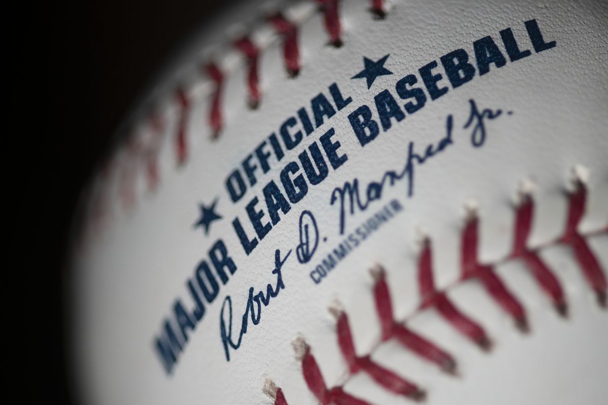 An official Rawlings Major League Baseball for the 2020 Major League Baseball season.