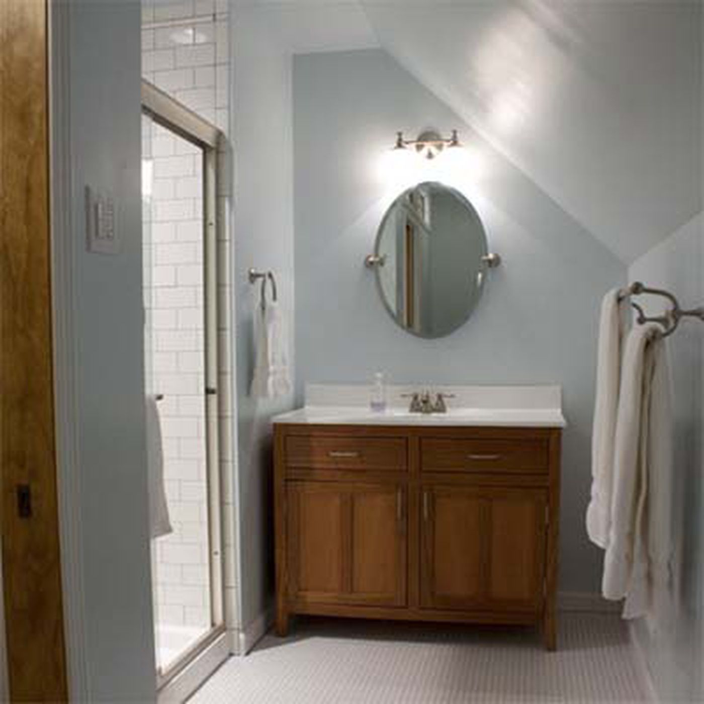 Small Glass Shelf 4 Bathroom Home Improvement Ground Edge 18/" x 6/" Curved Ends