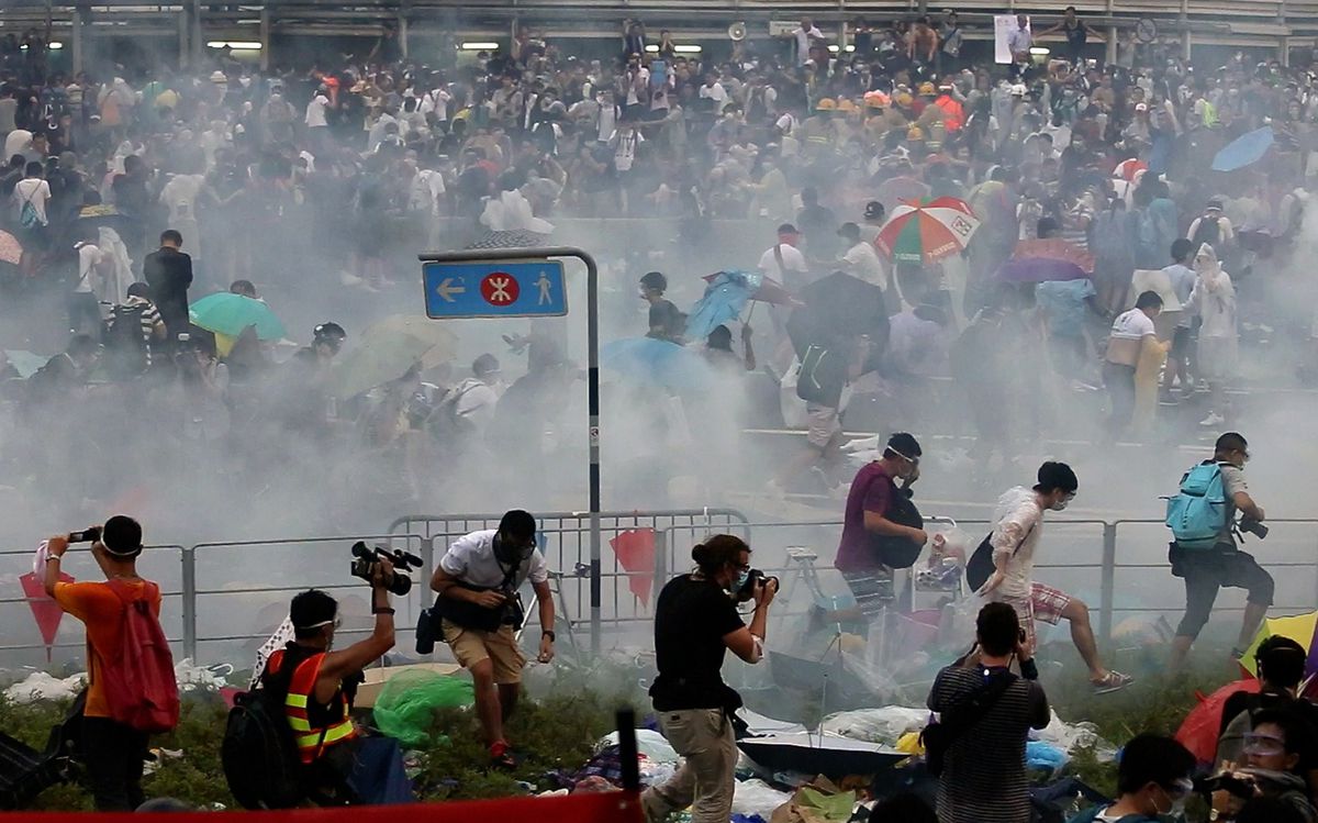 Hong Kong tear gas 9-28