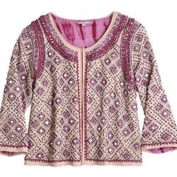 <b>Calypso</b> Alissana Embellished Cotton Jacket, <a href="http://www.calypsostbarth.com/clothing/jackets/view-all/alissana-embellished-cotton-jacket">$450</a>