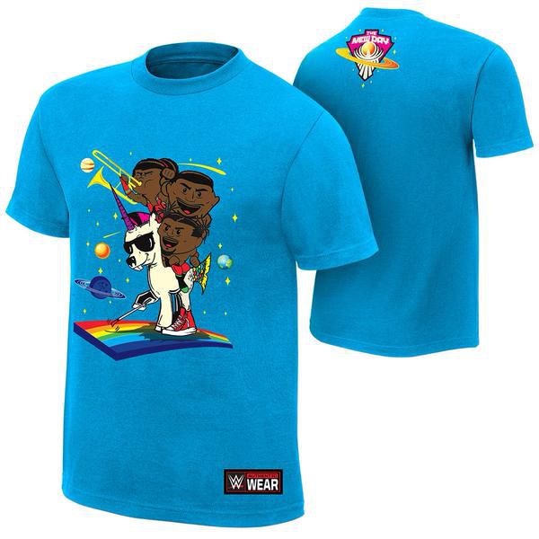 WWE Mens The New Day on Unicorn T-Shirt T-Shirt