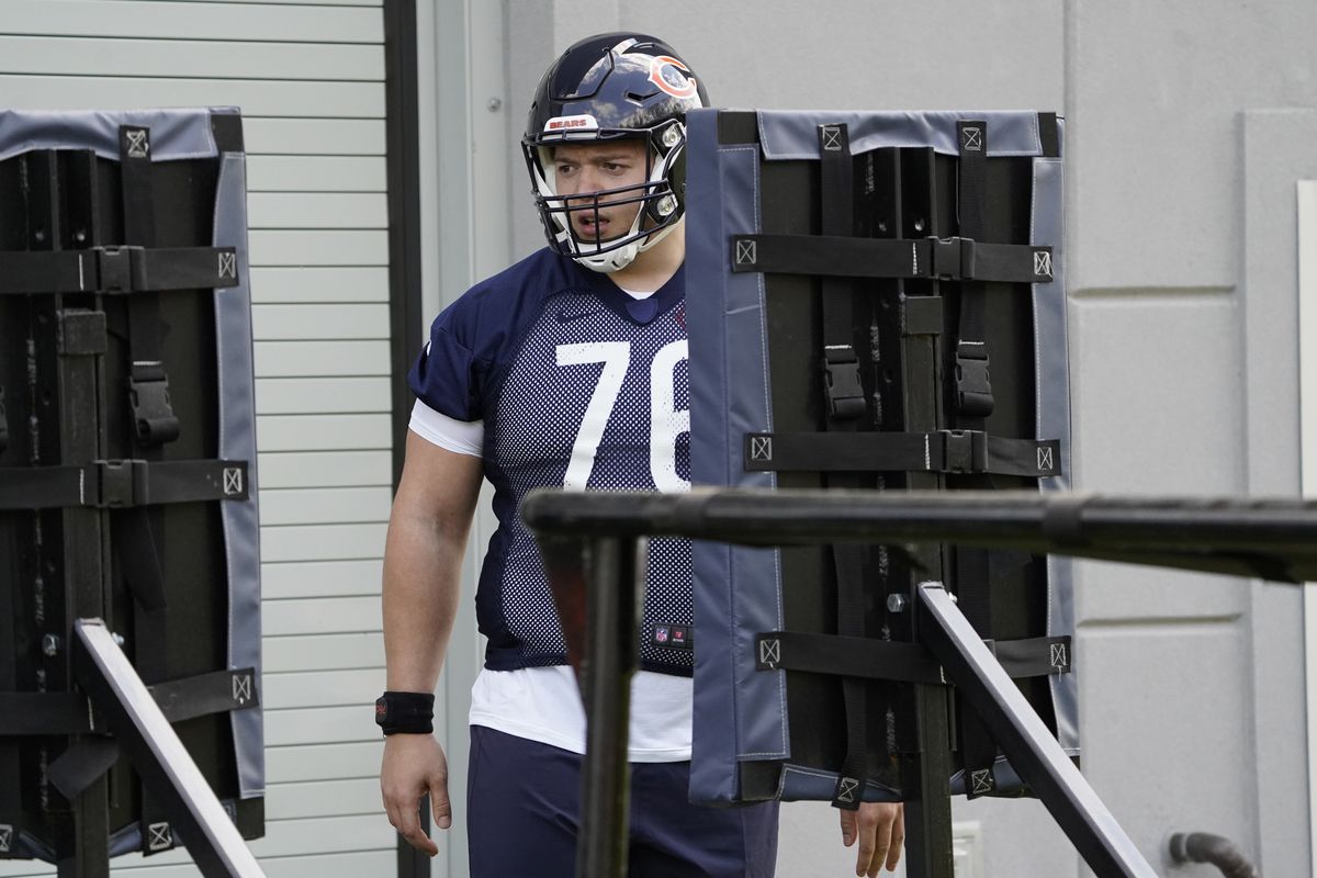 Bears rookie offensive tackle Teven Jenkins, a second-round pick from Oklahoma State, is pegged as the starter at left tackle this season. 
