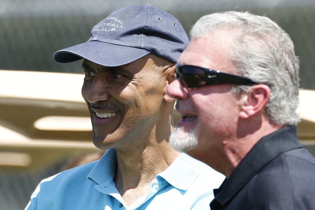 Tony Dungy (left) and Colts owner Jim Irsay