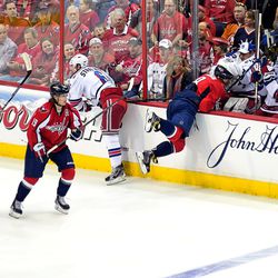 Ovechkin Over Boards Into Biron