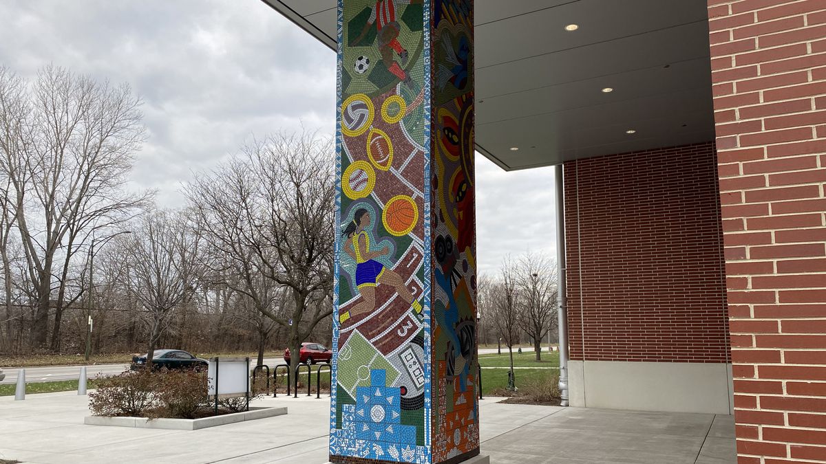 The mosaic at Gately Park in Pullman took two years to complete and involved more than 100 students in the After School Matters nonprofit program.