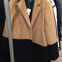 Colorblocked pea coat, $150