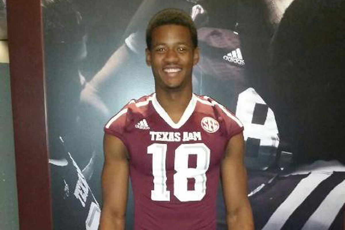 Zarrian Holcombe on a Texas A&M visit