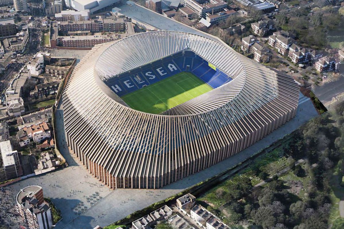 chelsea new stadium aerial render