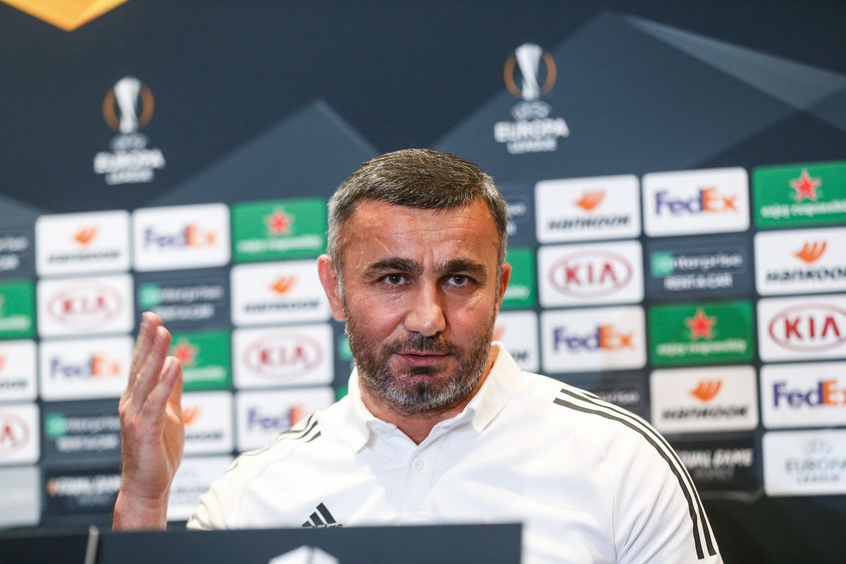 Press conference of Qarabag FK of UEFA Europa League match against Villareal