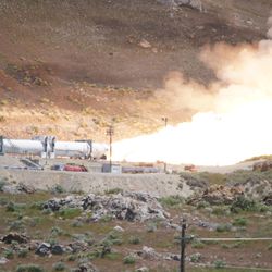 Northrop Grumman's OmegA, the company’s new intermediate/heavy-class rocket for national security missions, is pictured at the company's testing facility in Promontory, Box Elder County on Thursday, May 30, 2019.