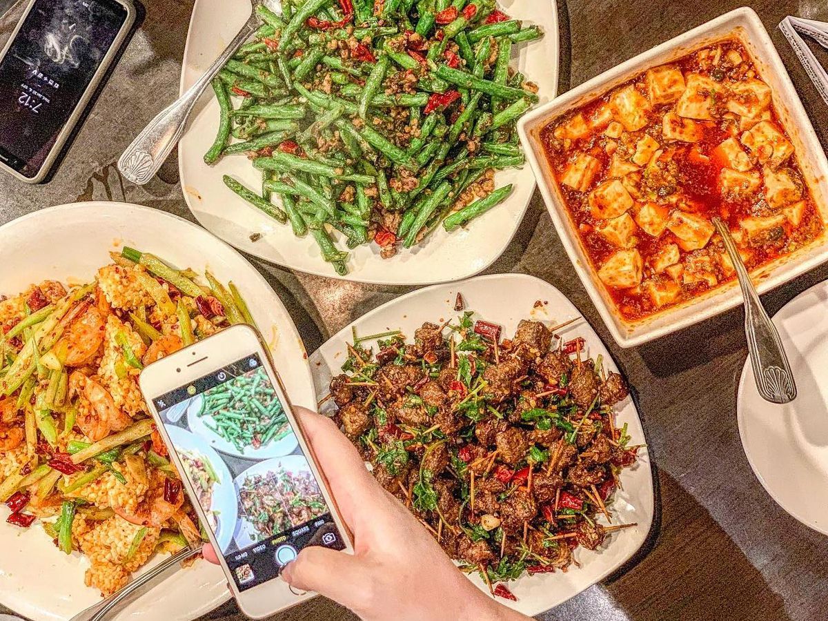A variety of colorful Sichuanese dishes from Chengdu Taste.