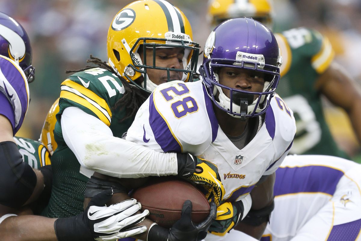 Adrian put Packers defenders, and his team, on his back again on Sunday. All for nothing.