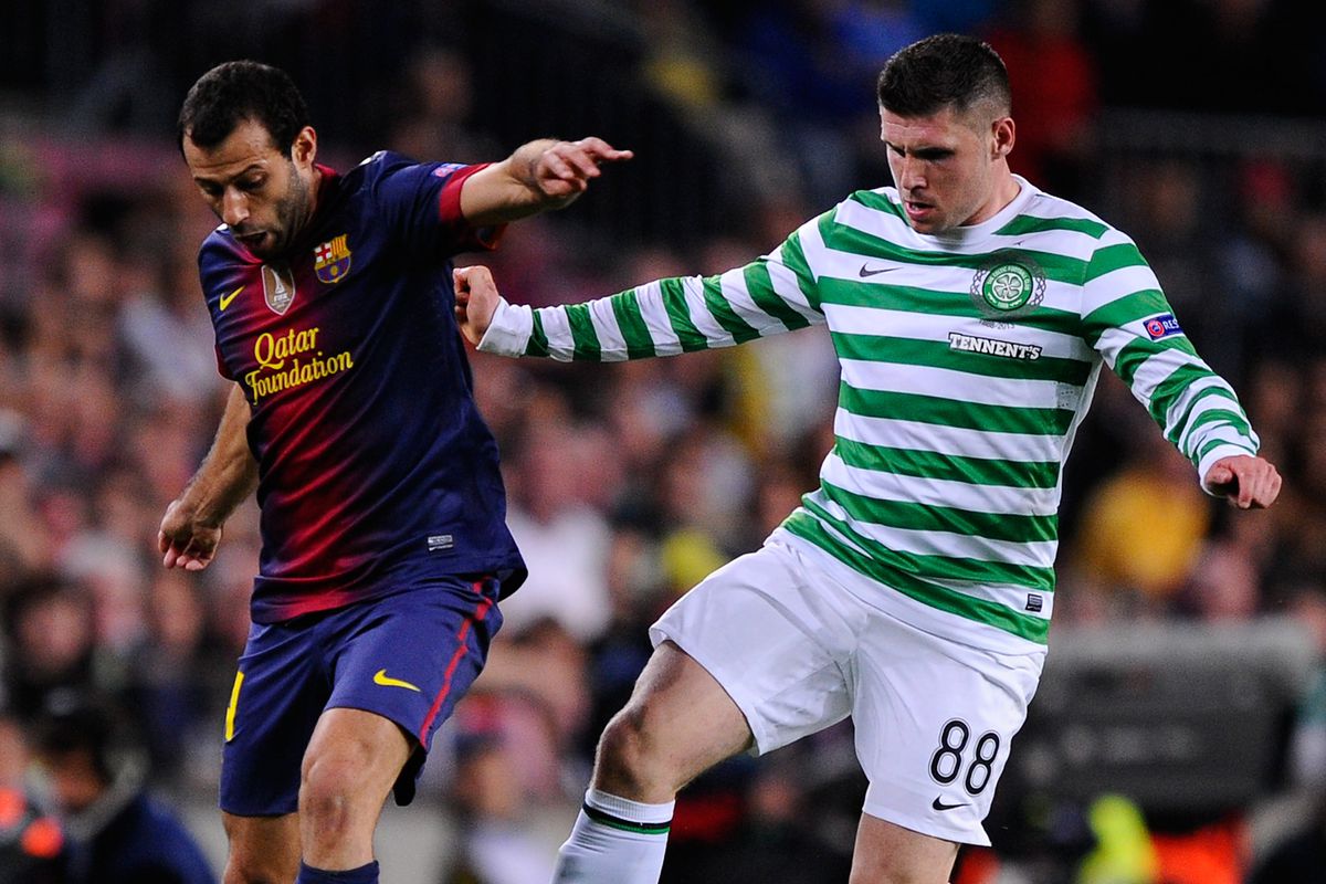 Javier Mascherano in the Champions League against Celtic
