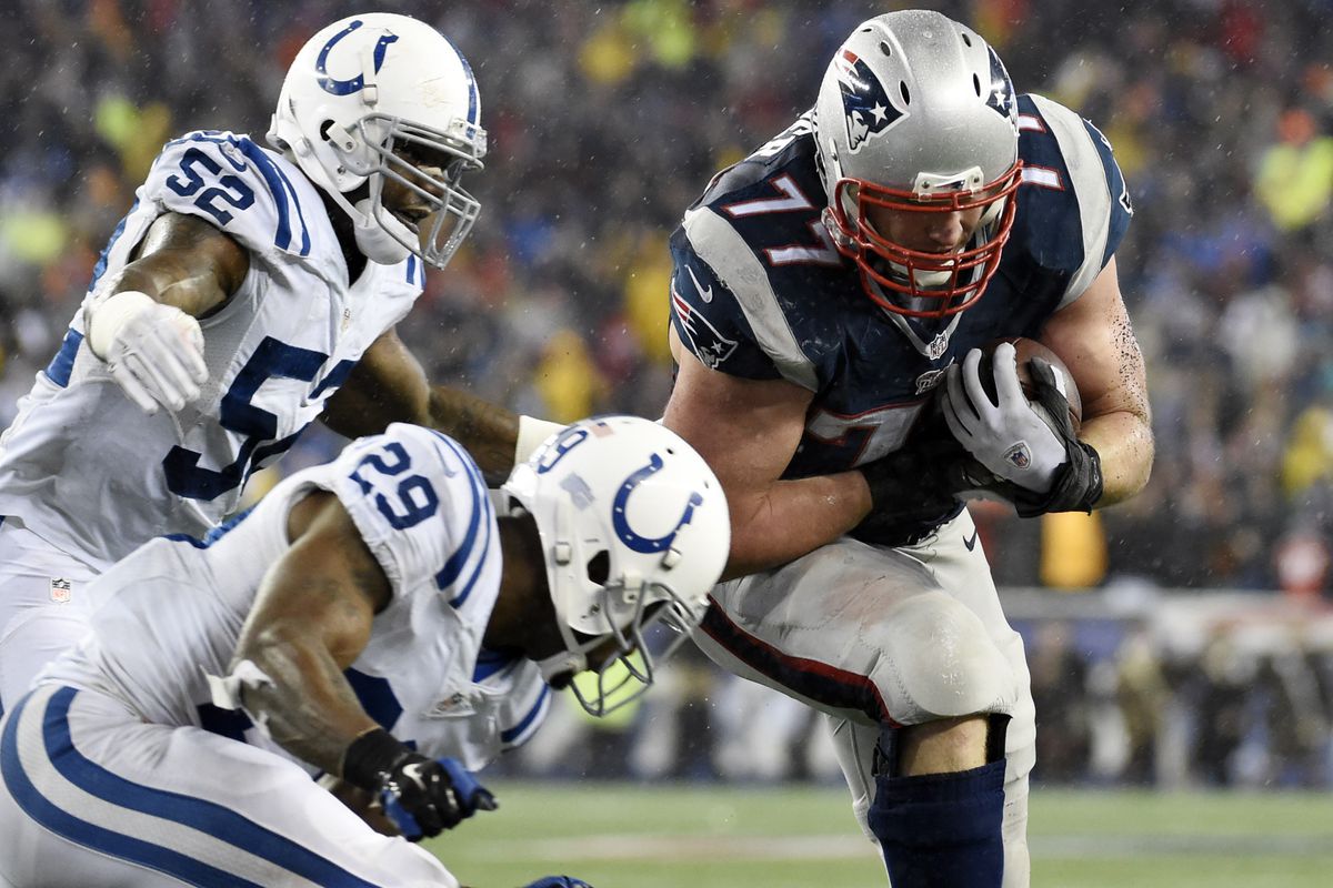 Nate Solder is all about protection as he goes in for the touchdown