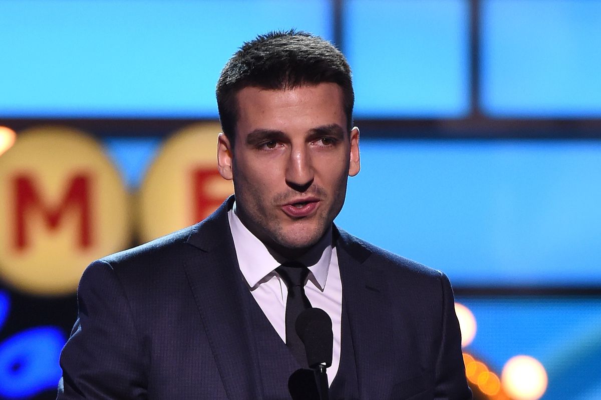 Once, twice, three times a winner. Patrice Bergeron again takes the Frank Selke Trophy.