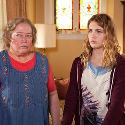 Kathy Bates, left, and Sophie NÉlisse star in the family drama "The Great Gilly Hopkins," now on DVD.