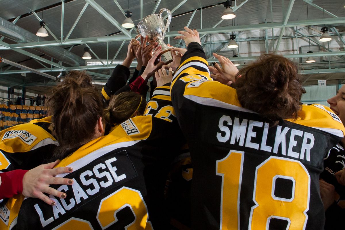 Boston Blades lift the 2015 Clarkson Cup