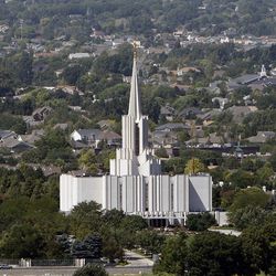 The Jordan River Temple in 2011. The Jordan River Temple is closed for renovation until sometime in 2017.