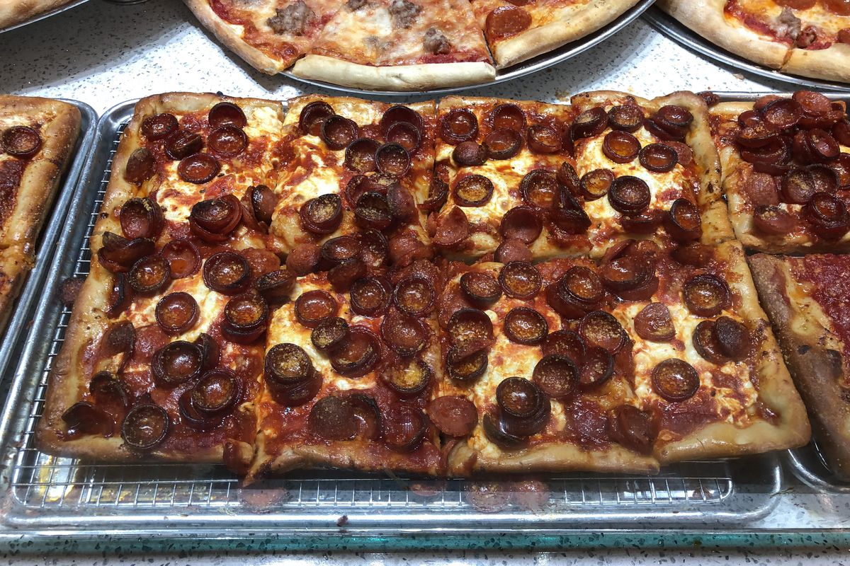 Spicy pepperoni at Made in New York Pizza