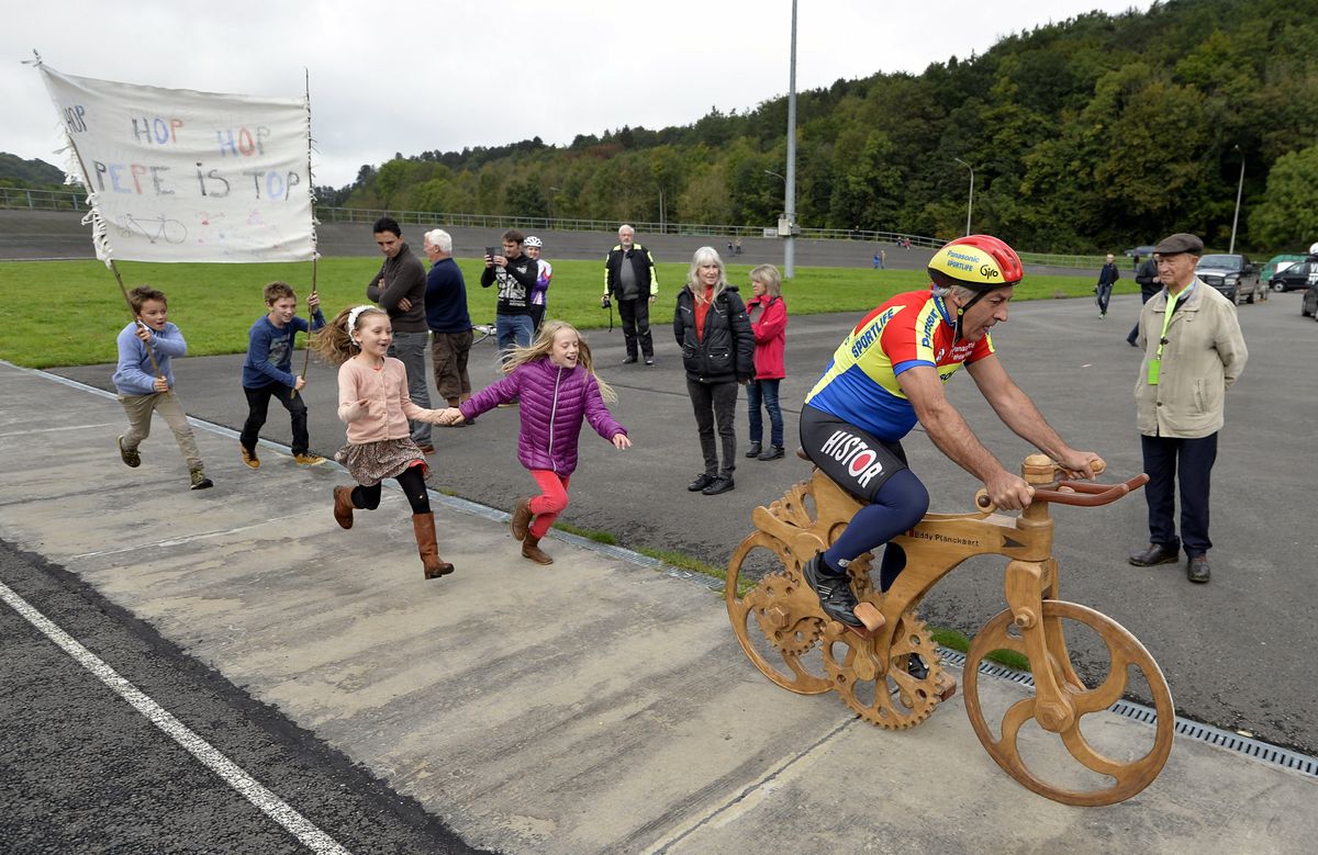 World Hour record for wooden bikes?  Yup, loopy.