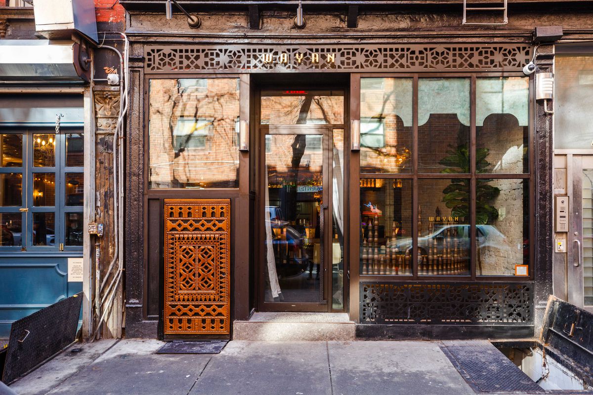 The face of a restaurant, Wayan, in Manhattan’s Nolita neighborhood.