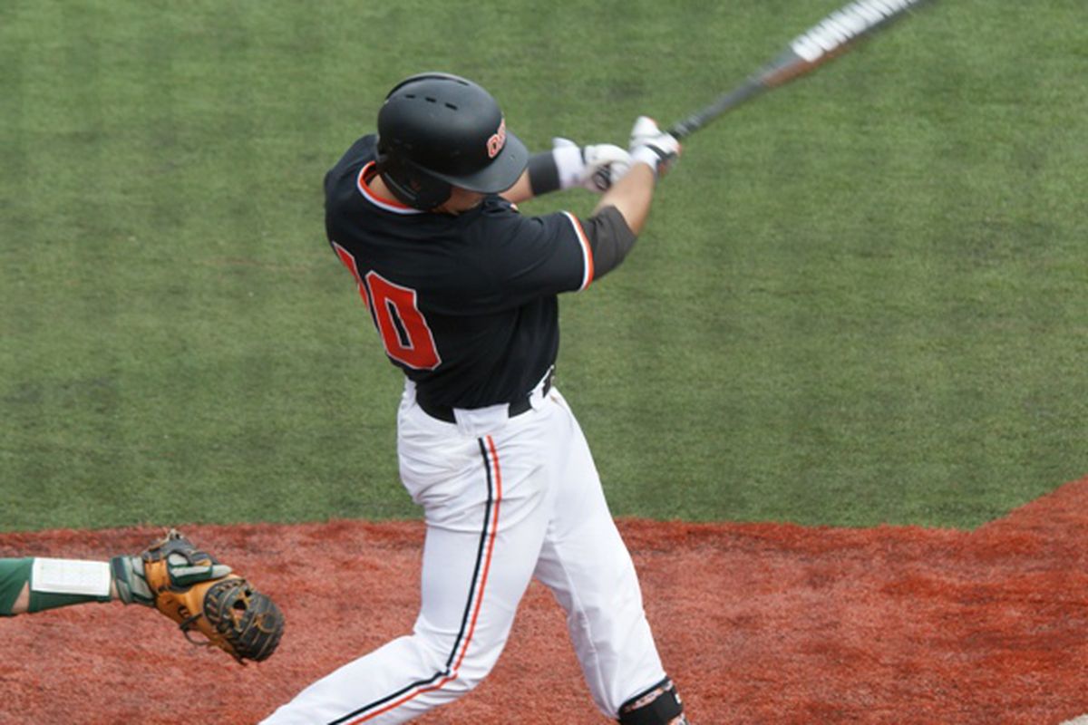 Dylan Davis added to his Pac-12 leading RBI total to spark Oregon St.'s 4-2 win last night over Oregon.