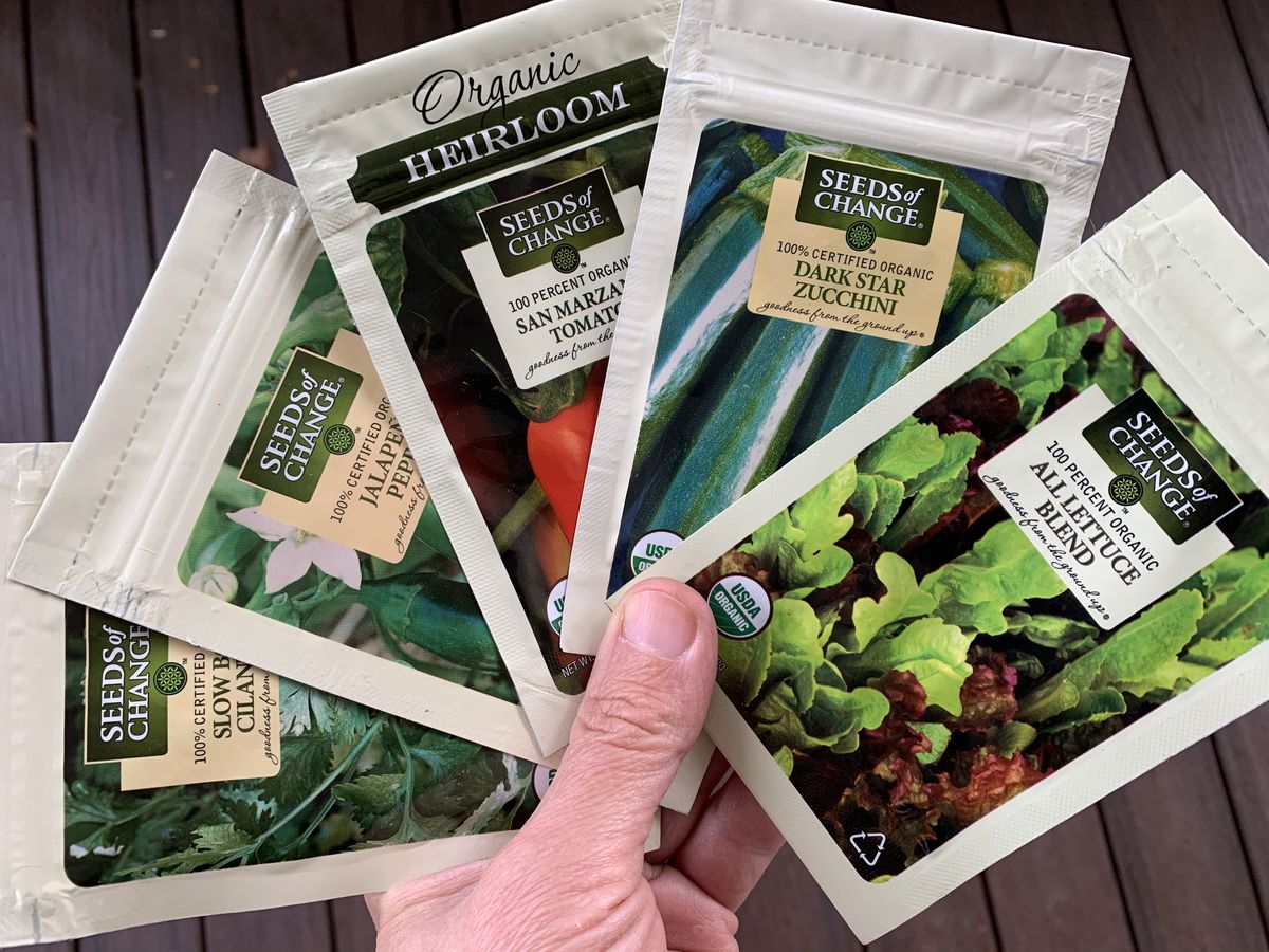 Packets of seedlings