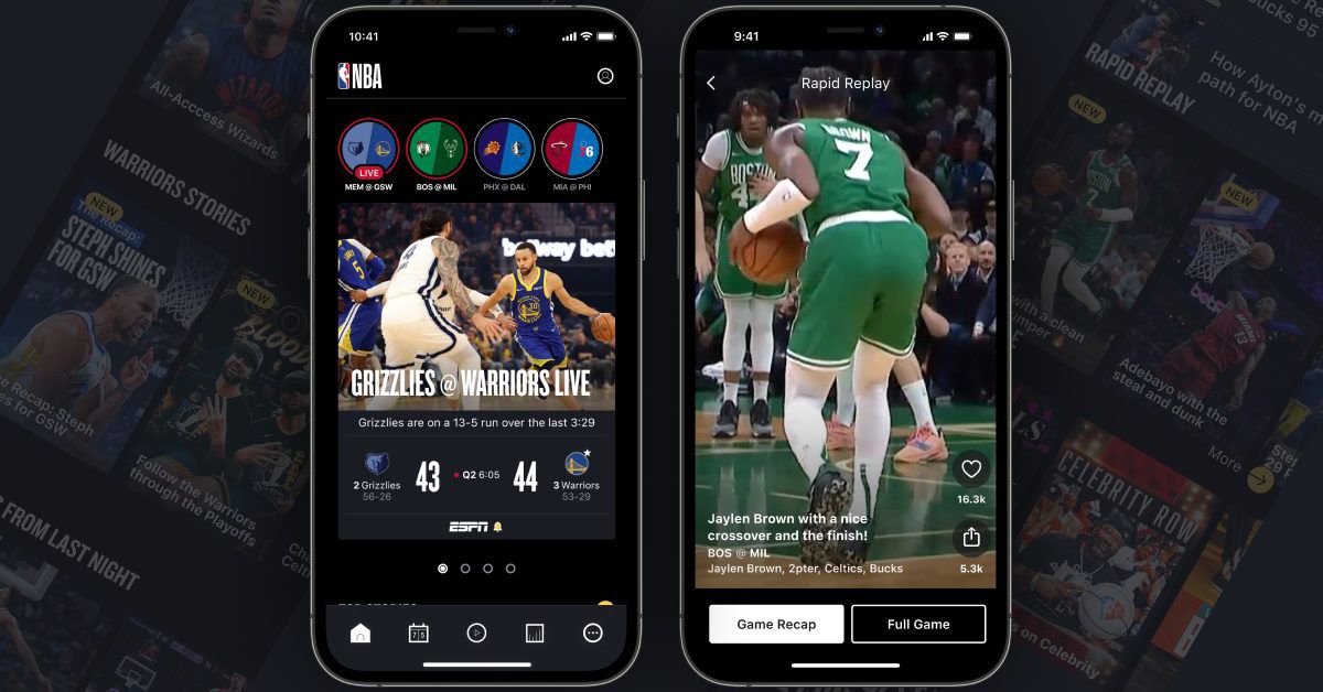 The new NBA app introduces a TikTok-like vertical video feed