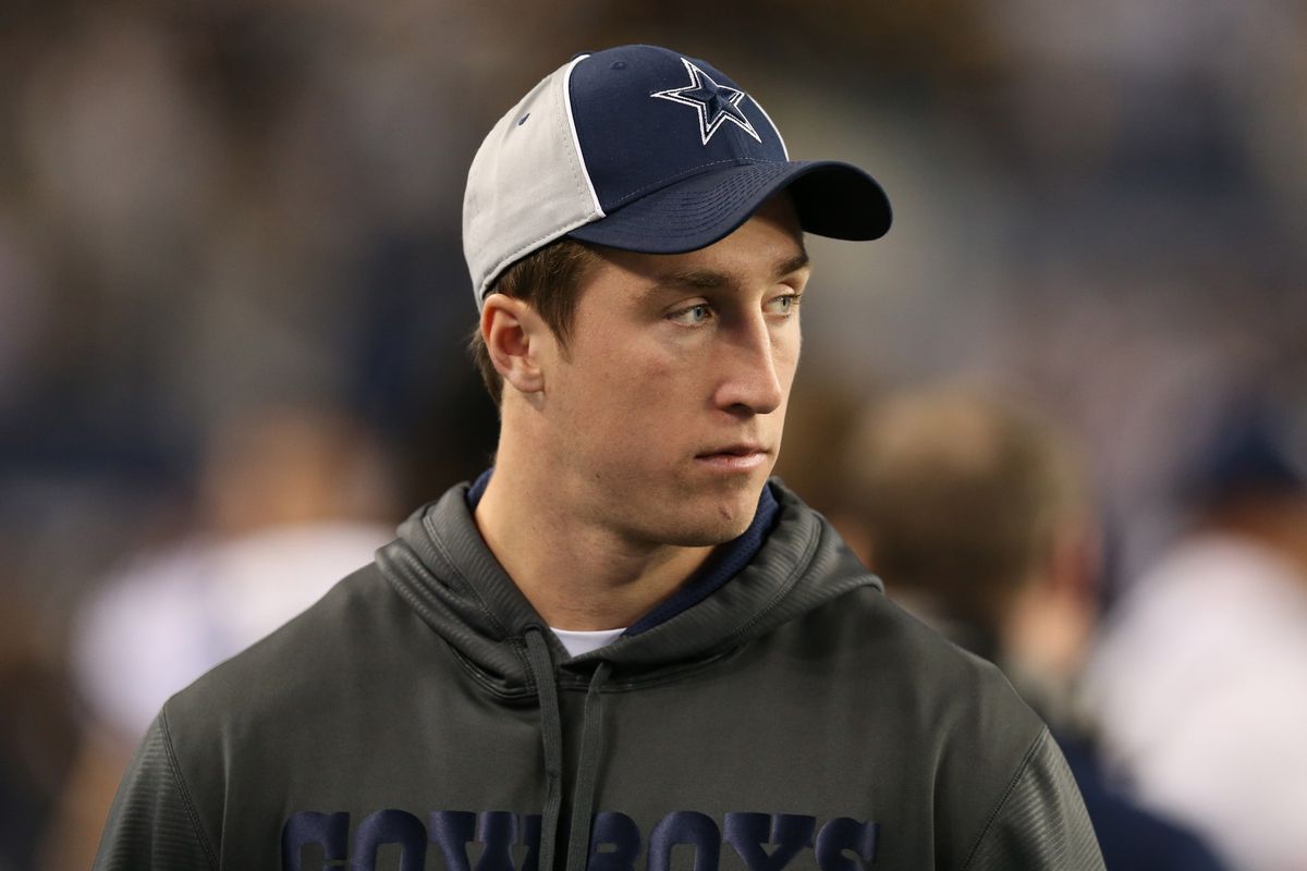 An all to frequent occurance; Sean Lee wearing street clothes on gameday.