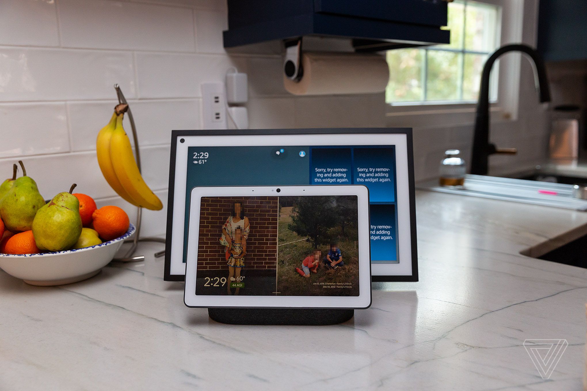 The Echo Show 15 is the largest smart display available today. Here, you can see it dwarfs the 10-inch Nest Hub Max.