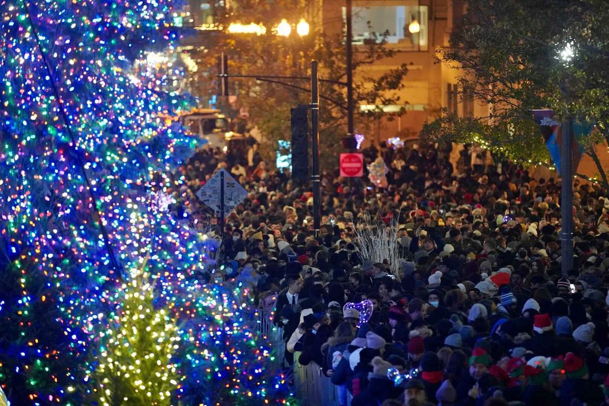 Chicago’s Christmas tree lighting, held Friday, Nov. 19, 2021 in Millennium Park, returned to being an in-person event.