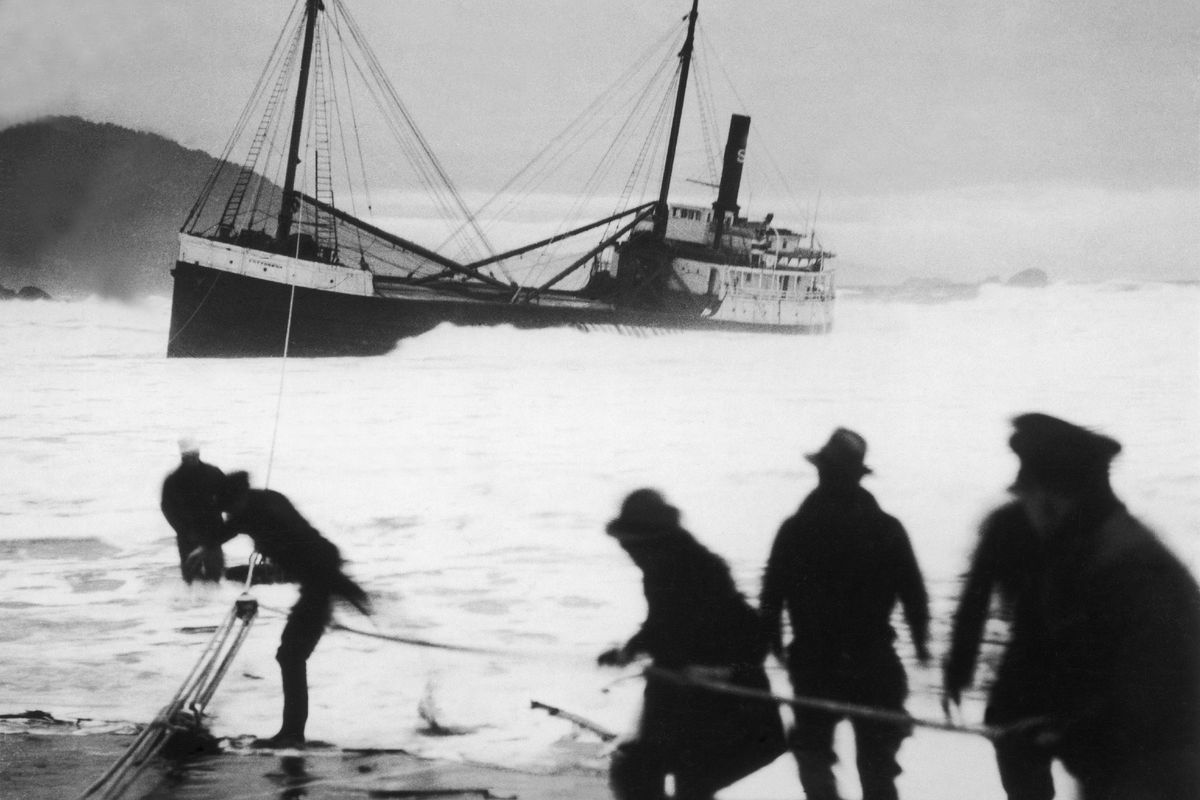 Shipwreck Of Cottoneva Steamer, In 1937