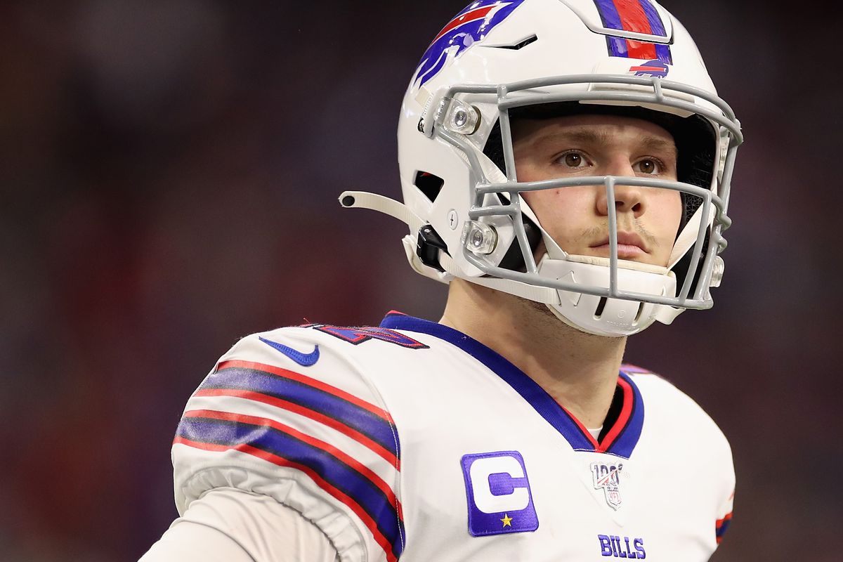 Quarterback Josh Allen #17 of the Buffalo Bills during the NFL Wild Card playoff game against the Houston Texans at NRG Stadium on January 04, 2020 in Houston, Texas.